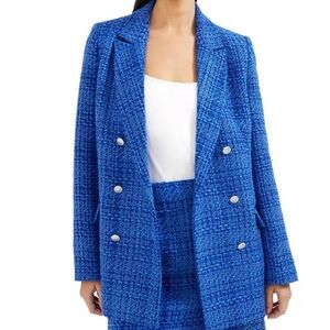 French Connection Women's Azzura Long-Sleeve Tweed Blazer small